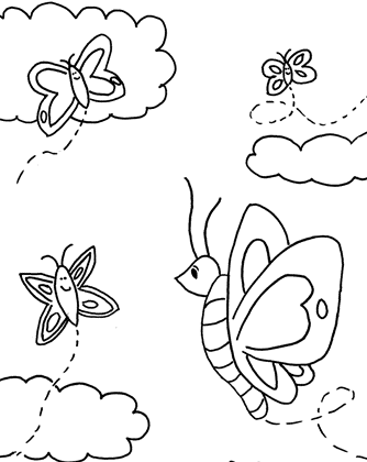 butterflies coloring page